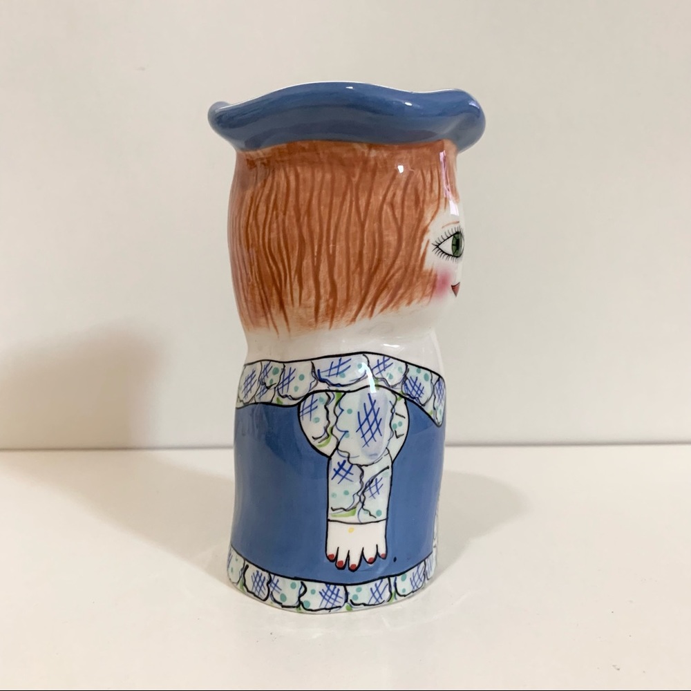 Vintage glazed ceramic woman vase - Picture 10 of 14
